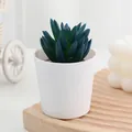 Artificial succulent plant in white pot fake green plant home decor indoor desktop ornament - Style 7