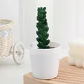 Artificial succulent potted plant with a minimalist white pot for home decor item - Style 9
