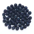 Shamballa clay rhinestone loose beads dark blue DIY bracelet jewelry making accessories - 1 Bead / Ink Blue