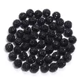 Black Shamballa clay rhinestone beads loose spacer beads for DIY jewelry making accessories - 1 Bead / Black