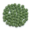 Green rhinestone Shamballa pave loose beads for DIY jewelry making bracelet accessories. - 1 Bead / Light Green