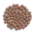 Shamballa polymer clay rhinestone pave beads loose beads for DIY bracelet jewelry making - 1 Bead / Crystal Yellow