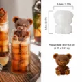 Silikon 3D Bär Eiswürfelform für Whisky, Kaffee und Cocktails, flexibel und einfach zu lösen. - Großer Bär Form