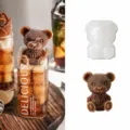 Stampo per ghiaccio orsetto 3D in silicone carino per whisky cocktail caffè bar fai da te - Stampo Orso Piccolo