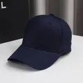 Berretto da baseball blu navy tinta unita cappello streetwear visiera curva classico - Taglia Unica (54-58cm) / Blu navy