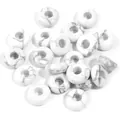 10pcs μεγάλo τρύπα λευκή πέτρα χάντρες diy χαλαρά κοσμήματα κατασκευή κολιέ βραχιόλι - 10 Τεμάχια/Συσκευασία / Λευκός Χαουλίτης