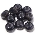 Resin two-tone gilt abacus beads large hole loose beads for DIY phone chain jewelry accessories - Black Gold / Outer Size Approx 8x14mm, Hole Diameter Approx 5mm
