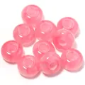 Resin two color gilded abacus beads cat eye loose beads for DIY jewelry and phone charms - Dark Pink Gilded / Outer Size Approx 8x14mm, Hole Diameter Approx 5mm