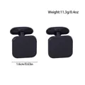 Gemelos cuadrados de metal negro minimalista para hombre, estilo clásico y elegante. - Estilo Cuadrado Brillante (B1365) / Un Par