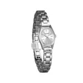 Montre femme argentée élégante avec bracelet en acier inoxydable et cadran Bee Sister - Blanc Argenté