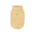 Warm yellow high collar pet dog sweater made of premium German velvet for small dogs - S / Yellow