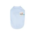 Light blue pet fleece dog shirt minimalist base layer for autumn and winter season - S / Blue