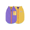 Premium reversible thickened fleece dog vest in vibrant purple and yellow colors - S / Purple/Yellow