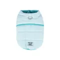 Light blue padded dog vest with leash D-ring for small and medium dogs - M / Tops / Cyan