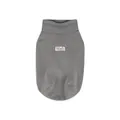 Grey high neck warm pet sweater made of soft German velvet for dogs and puppies - S / Gray