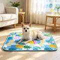 Zomerse koelmat voor huisdieren met tropische ananasprint en antislip ijszijde materiaal - Ijsje / Maat XS (40×30 cm)