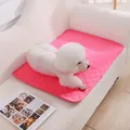 Washable absorbent hot pink pet mat for puppies, hexagonal quilted design for dog cage - Rose Red