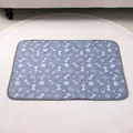Alfombrilla impermeable lavable y reutilizable para mascotas con diseño óseo - S (50x35CM) / Gris Hueso