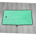 Serviette ultra-absorbante en polaire corail pour animaux vert menthe avec bordure noire - 75x40cm / Vert