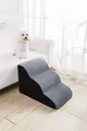 Rampa per animali grigia a 3 livelli in schiuma con tessuto antiscivolo per cani - 2 Livelli S (53x38x23cm) / Grigio nero