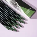 Detail shot showing professional charcoal pencils with medium grade markings and box - Medium Charcoal (12 Per Box)