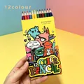 Set of 12 vibrant artist colored pencils for drawing sketching and student coloring activities - 12 Colors (160mm Length)