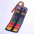 Set de 72 lápices de colores profesionales con estuche enrollable de lona lila arte - 50 Colores / Perforated Wrap Style