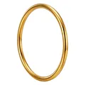 Minimalist 18k gold plated stainless steel hinged bangle bracelet for women jewelry - 48mm / Minimalist Plain Bangle (SZ0043) / Gold
