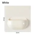 Minimalist white wall-mounted bathroom storage rack, 22x22cm square design, no stickers - Storage Shelf Only (No Sticker) / 22x22cm / White (Without Sticker)
