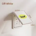 Cream white 86-type wall socket protective cover waterproof shell for bathroom or bedroom - 1 Piece Pack / Beige