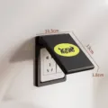 Black 86 type socket protective cover with waterproof lid, 10.5x13x1.8cm - 1 Piece Pack / Black