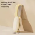 Professional yellow folding pet grooming comb for cats and dogs, compact design - 3.8x12.6cm / Yellow