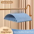 Cintre antidérapant sans couture à épaules larges en bleu mer élégant une seule pièce - Pack Individuel / Bleu Mer Étoilée