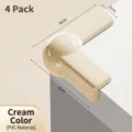 Premium L-shaped cream PVC baby safety furniture corner protector guard 4-pack set - L-Shaped / Set of 4 / Beige