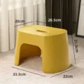 Sgabello antiscivolo in plastica resistente per bagno color giallo foglie d'autunno - 1 Pezzo (Ispessito 6mm-Altezza 21.5cm) / Giallo Foglia d'Autunno