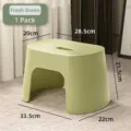Sgabello in plastica antiscivolo verde fresco ideale per il bagno e per la casa - 1 Pezzo (Ispessito 6mm-Altezza 21.5cm) / verde fresco
