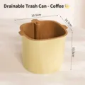 Zweistufiger Tisch-Mülleimer und Abtropfkorb in Kaffee- und Beigetönen - Braun
