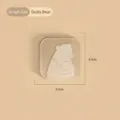 Small square transparent frosted PVC coaster with a cute bear design, 8.5cm x 8.5cm - Dudu Bear Style / Small (8.5x8.5cm)