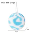 Japanese style blue and white textured cleaning sponge for bathroom sinks, size 8x7cm - 1 Piece / Blue