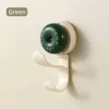 Green donut-shaped suction cup wall hook for bathroom or kitchen storage - Single Hook / Green