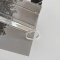 Minimalist 925 sterling silver open ring with unique hammered texture for women - Hammered Plain Band Style (JZ0501) / Adjustable Open / Silver