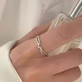 Minimalist 925 sterling silver knot ring for women with an adjustable open design - Plain Twist Style (JZ0367) / Adjustable Open / Silver