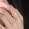 Minimalist 925 sterling silver band ring with geometric pattern for index finger - Continuous Square Minimalist Style (JZ0178) / Adjustable Open / Silver
