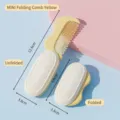 Mini peigne à cheveux pliable jaune pour voyage, design compact et portable - Peigne Pliable Jaune / 1 Pièce / Jaune