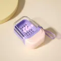 Boîte à savon de voyage portable avec couvercle et égouttoir en rose et violet - Rose Violet