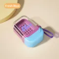 Boîte à savon de voyage portable avec couvercle et plateau draineur en bleu frais - Bleu Frais