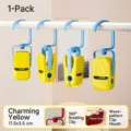 Yellow multi-functional non-marking plastic drying clip with 360-degree swivel hook - 1 Piece / Blue-Yellow