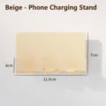 Minimalistischer beiger Handy-Ladeständer zur Wandmontage mit Haken, 11,9x7x3cm Größe - 11.9x7x3cm / Beige