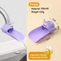 Estensione rubinetto a forma di lumaca viola per bambini, materiale TPR flessibile - Forma a lumaca / Viola