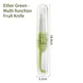 Portable 2-in-1 ethereal green fruit knife and peeler set, compact folding design. - Ethereal Green